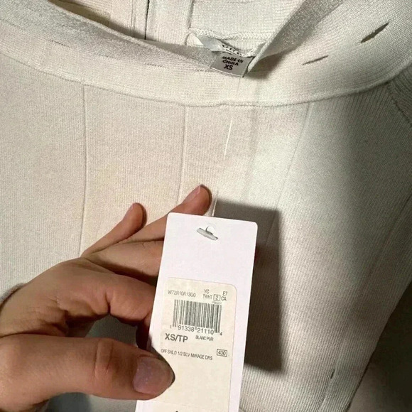 NWT Guess White XS Short Sleeve Dress Peplum XS - Picture 5 of 5